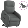 Poltrona reclinável - Poltrona relax elétrica tecido cinzento-escuro