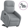 Poltrona reclinável - Poltrona relax elétrica tecido cinzento-claro