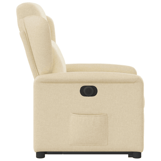 Poltrona reclinável - Poltrona relax elétrica tecido cor creme