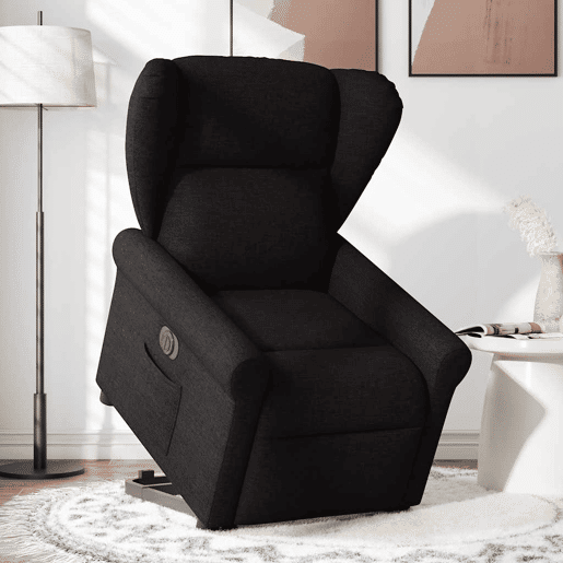 Poltrona reclinável - Poltrona relax elétrica tecido preto