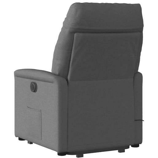 Poltrona elétrica elevatória massagens - Poltrona relax tecido cinzento-escuro