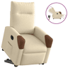 Poltrona reclinável - Poltrona relax elétrica tecido cor creme