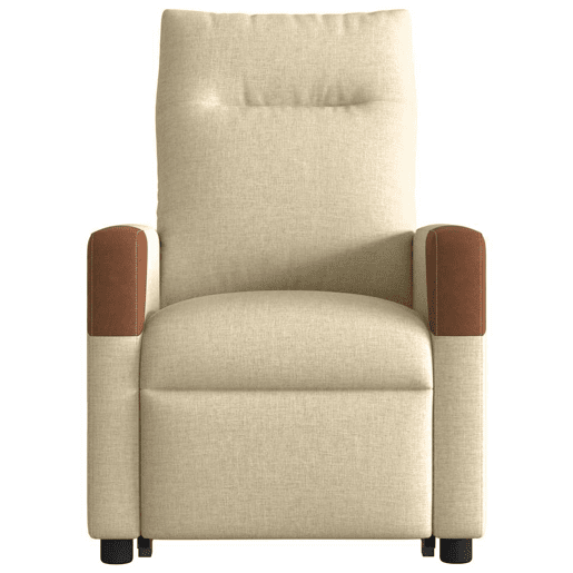 Poltrona reclinável - Poltrona relax elétrica tecido cor creme
