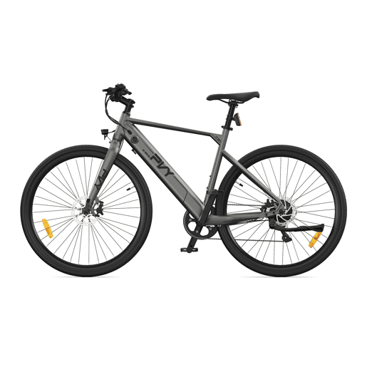PVY P30 Bicicleta Elétrica - Motor 250W Bateria 36V13.5Ah Rodas 27,5 Travões Hidráulicos - Cinzenta