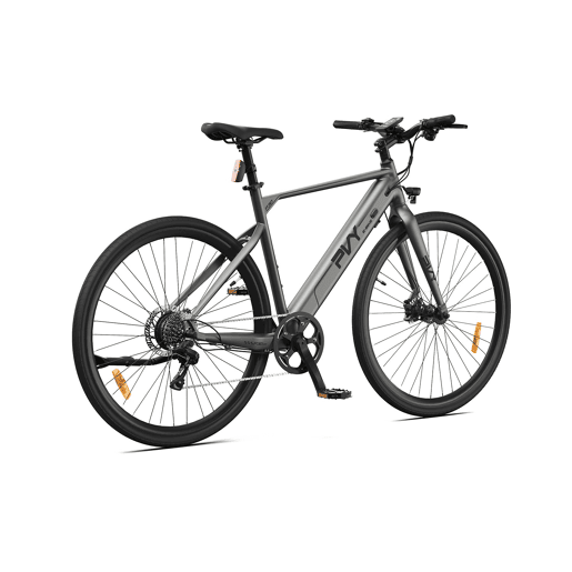 PVY P30 Bicicleta Elétrica - Motor 250W Bateria 36V13.5Ah Rodas 27,5 Travões Hidráulicos - Cinzenta