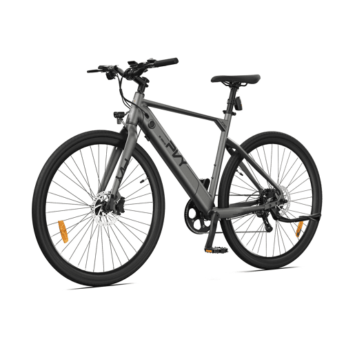 PVY P30 Bicicleta Elétrica - Motor 250W Bateria 36V13.5Ah Rodas 27,5 Travões Hidráulicos - Cinzenta