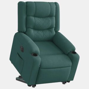 Poltrona reclinável - Poltrona relax elétrica tecido verde-escuro