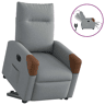 Poltrona reclinável - Poltrona relax elétrica tecido cinzento-claro
