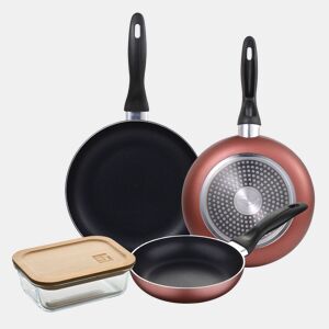 Set de frigideiras San Ignacio de 3 peças + recipiente hermético