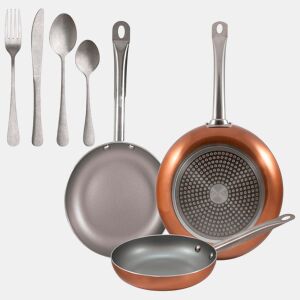 Set de frigideiras San Ignacio com 3 peças + 16 talheres