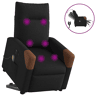 Poltrona elétrica elevatória massagens - Poltrona relax tecido preto