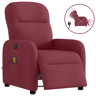 Poltrona reclinável de massagens - Poltrona relax elétrica tecido vermelho tinto