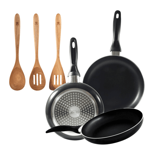 Set de frigideiras San Ignacio de 3 peças + Set de utensílios