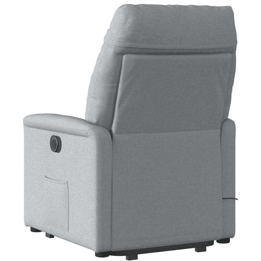 Poltrona elétrica reclinável massagens - Poltrona relax tecido cinzento-claro