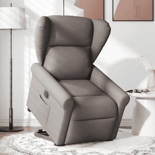 Poltrona reclinável - Poltrona relax elétrica cinza-acastanhado