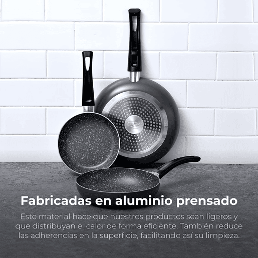 Set de frigideiras San Ignacio de 3 peças + Set de facas Set de frigideiras San Ignacio de 3 peças + Set de facas