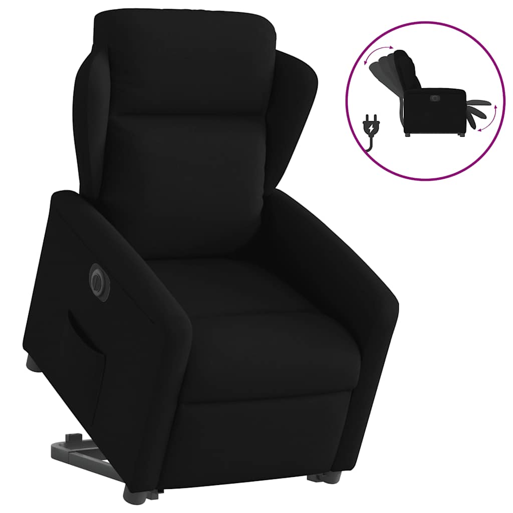 Sillón eléctrico reclinable elevable - sillón relax de tela negro