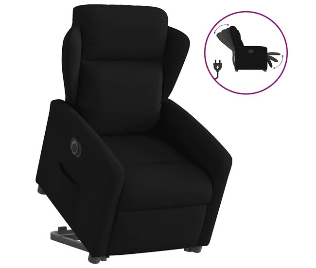 Sillón eléctrico reclinable elevable - sillón relax de tela negro