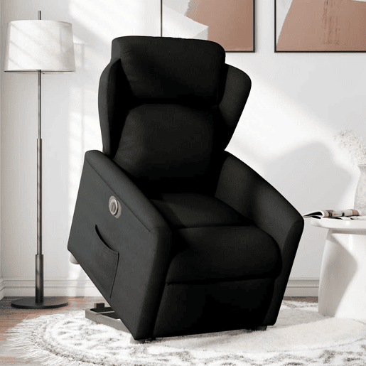 Poltrona reclinável - Poltrona relax elétrica tecido preto