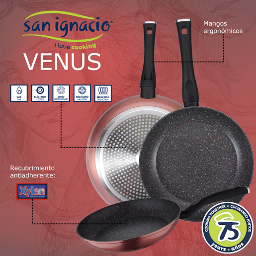 Set de frigideiras San Ignacio de 3 peças + Set de utensílios