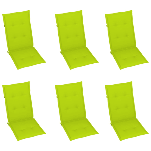 Cadeiras de jardim - Cadeiras de exterior dobráveis c almofadões 6 pcs acácia maciça