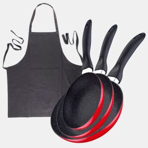 Set de frigideiras San Ignacio de 3 peças + avental