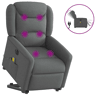 Poltrona elétrica elevatória massagens - Poltrona relax tecido cinzento-escuro