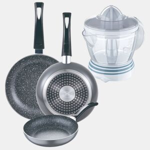 Set de frigideiras San Ignacio de 3 peças + espremedor de frutas