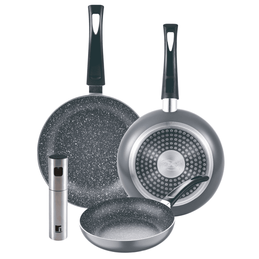 Set de frigideiras San Ignacio de 3 peças + borrifador