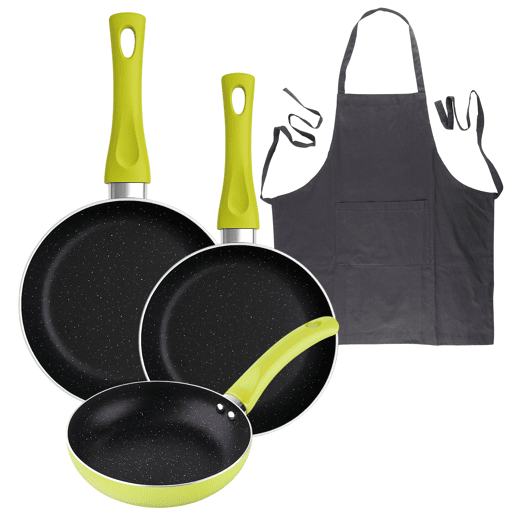 Set de frigideiras San Ignacio de 3 peças + avental