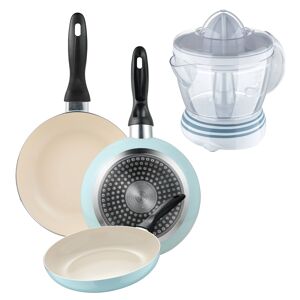 Set de frigideiras San Ignacio de 3 peças + espremedor de frutas