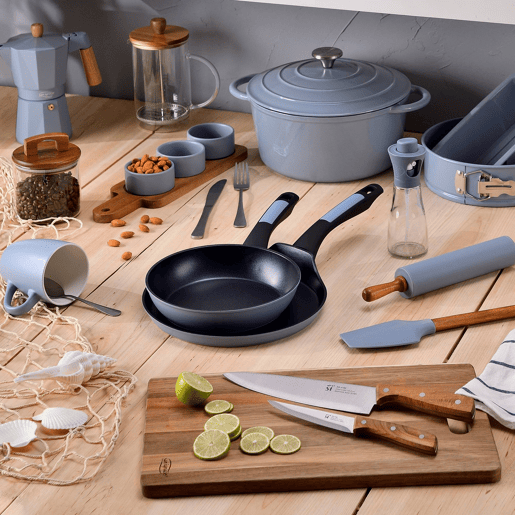 Set de frigideiras San Ignacio de 3 peças + cafeteira francesa