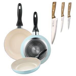 Set de frigideiras San Ignacio de 3 peças + Set de facas