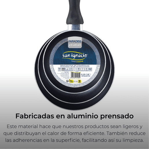 Set de frigideiras San Ignacio de 3 peças + Set de utensílios