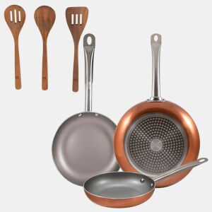 Set de frigideiras San Ignacio de 3 peças + Set de utensílios