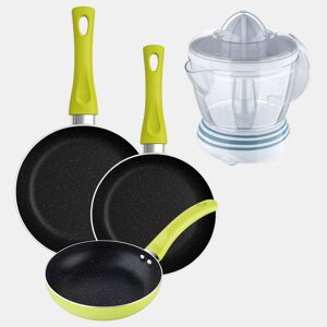 Set de frigideiras San Ignacio de 3 peças + espremedor de frutas