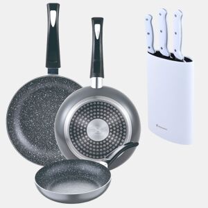 Set de frigideiras San Ignacio de 3 peças + Set de facas