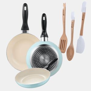Set de frigideiras San Ignacio de 3 peças + Set de utensílios