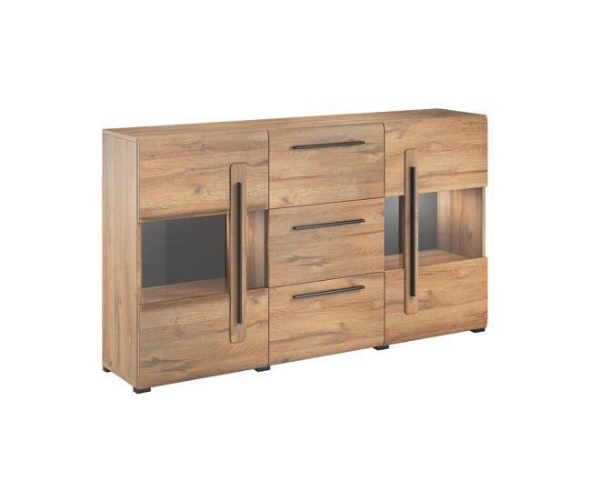 Bufé 2 puertas 3 cajones con led louis madera