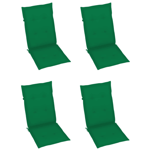 Cadeiras jardim - Cadeiras exterior reclináveis c almofadões 4 pcs acácia maciça