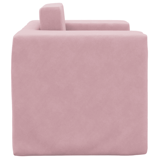 Sofá-cama infantil de pelúcia rosa Sofá-cama infantil de pelúcia rosa