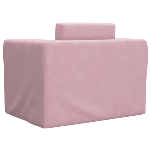 Sofá-cama infantil de pelúcia rosa Sofá-cama infantil de pelúcia rosa