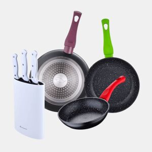 Set de frigideiras San Ignacio de 3 peças + Set de facas