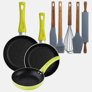Set de frigideiras San Ignacio com 3 peças + Set de utensílios