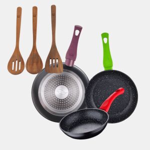 Set de frigideiras San Ignacio de 3 peças + Set de utensílios