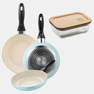 Set de frigideiras San Ignacio de 3 peças + recipiente hermético