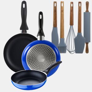 Set de frigideiras San Ignacio com 3 peças + Set de utensílios