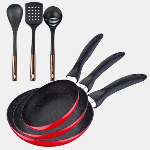 Set de frigideiras San Ignacio de 3 peças + Set de utensílios