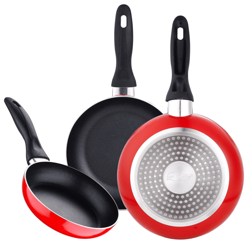 Set de frigideiras San Ignacio de 3 peças + Set de utensílios