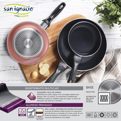 Set de frigideiras San Ignacio de 3 peças + Set de facas Set de frigideiras San Ignacio de 3 peças + Set de facas